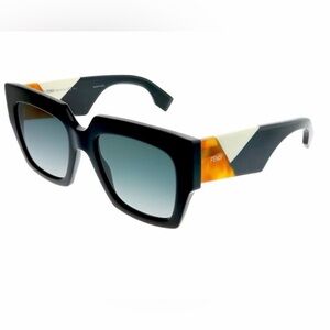 Fendi Black and Orange Statement Sunglasses
